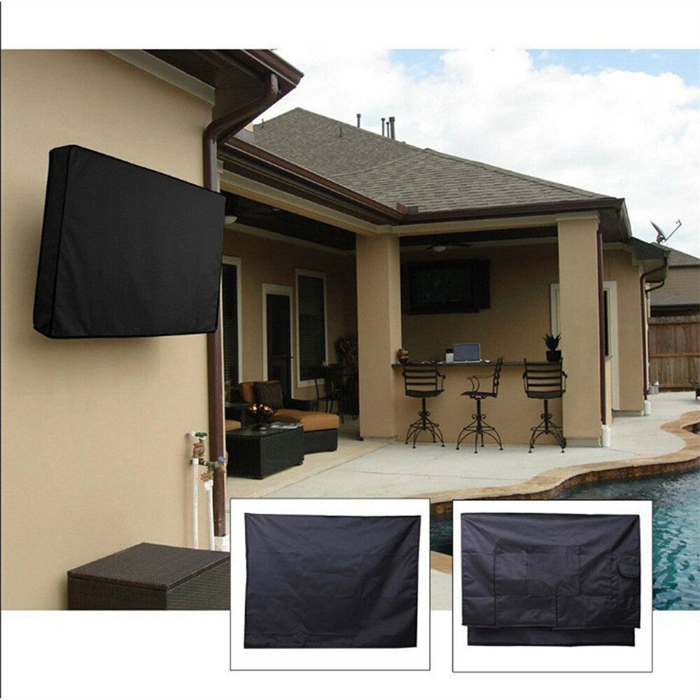 30-58" Dustproof Waterproof TV Cover Outdoor Patio Flat Television Protector UK