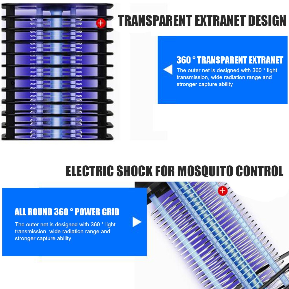 Indoor UV Light Mosquito Killer Electric Fly Insect Pest Catcher Zapper Lamp