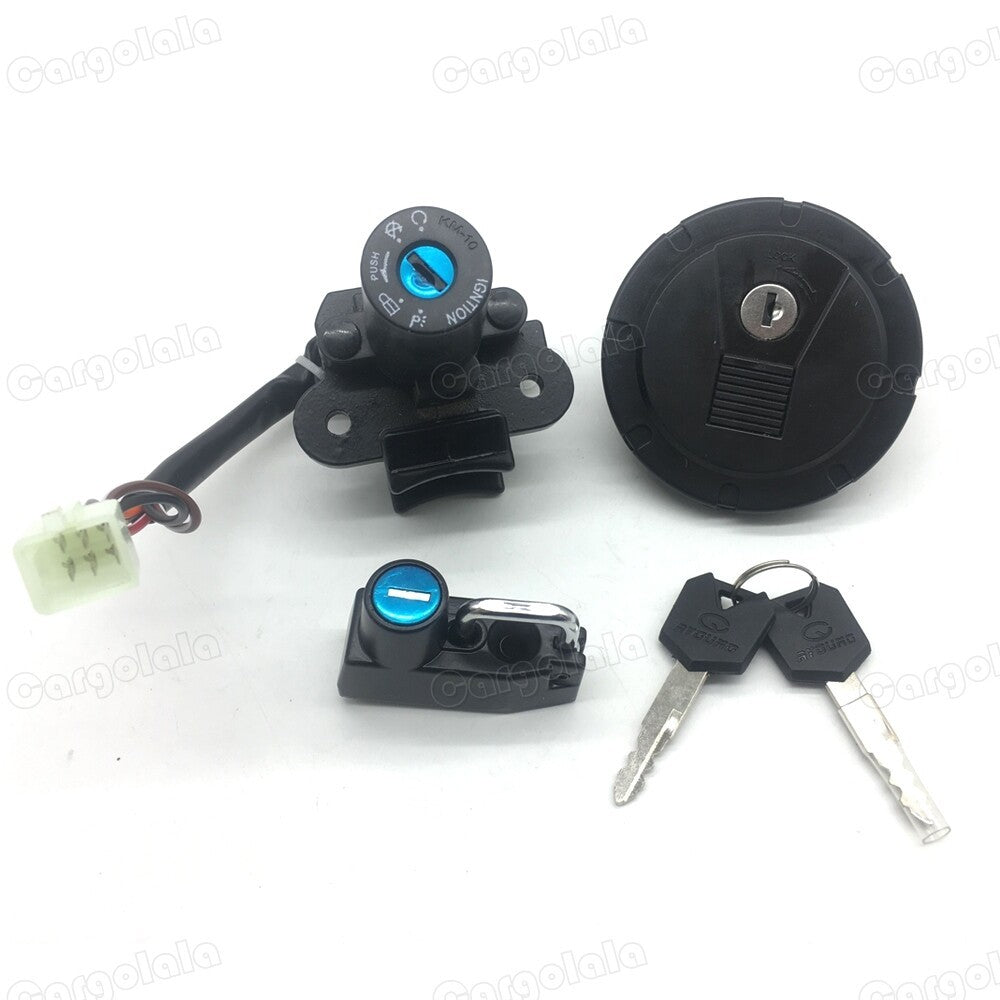 Ignition Switch Fuel Gas Cap Lock Set For Kawasaki KLX250/250S/SF KLX125 KL250.*