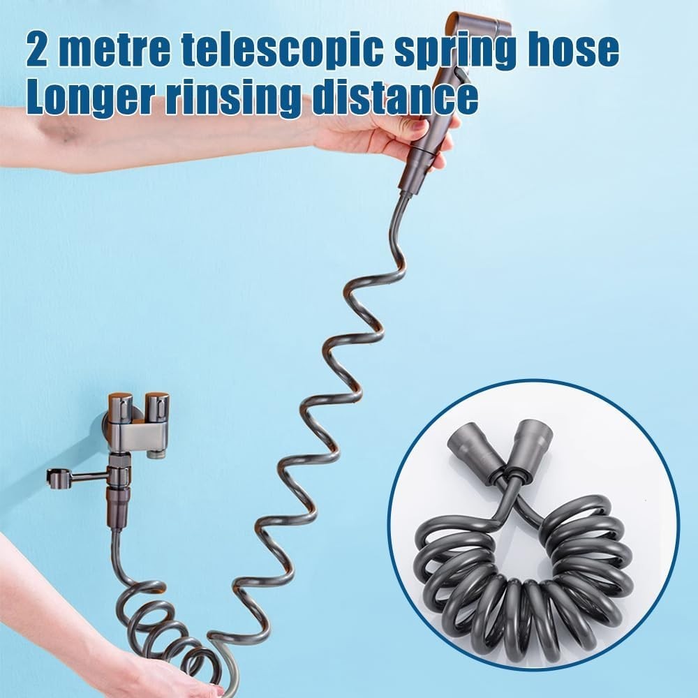 Toilet Bidet Sprayer Set 2m Hose Handheld Spray Gun High Pressure Bathroom Kit