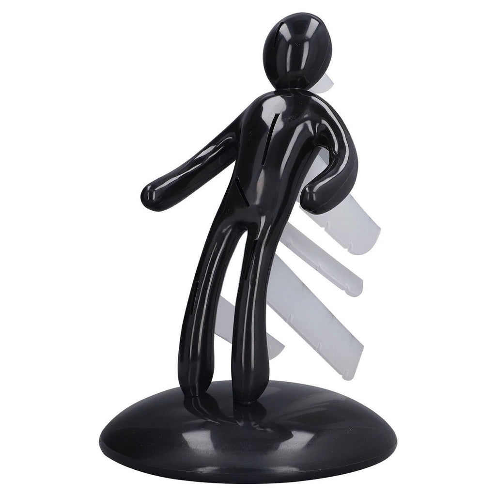 New Standing Man Knife Stand Multifunctional Human Holder Kitchen Storage Black