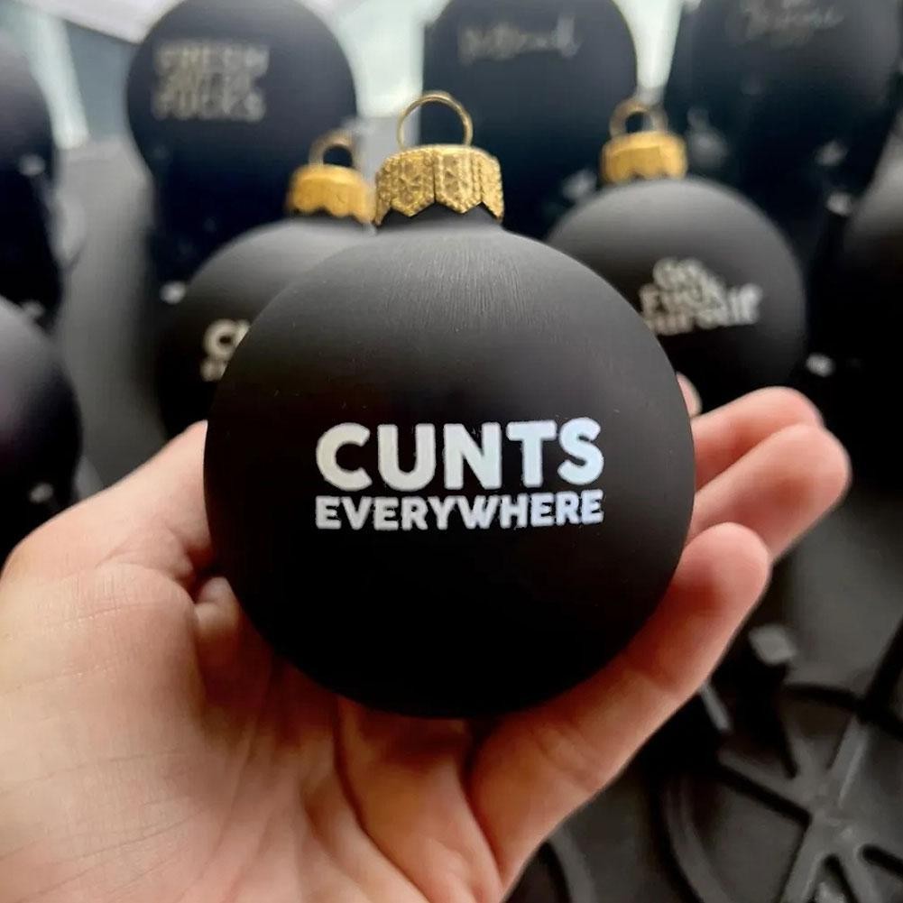 Sweary Bauble Bundle - 12 Pack, 2026 Fun Christmas Ornament Xmas Ball Ornaments
