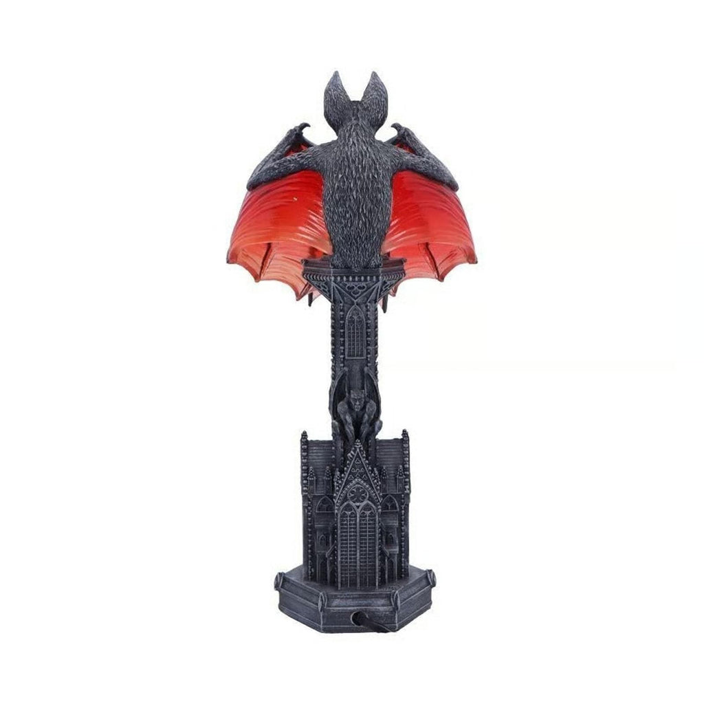Gothic Bat Wing Night Light, Red Glow LED Lamp Halloween Cathedral Home Decor
