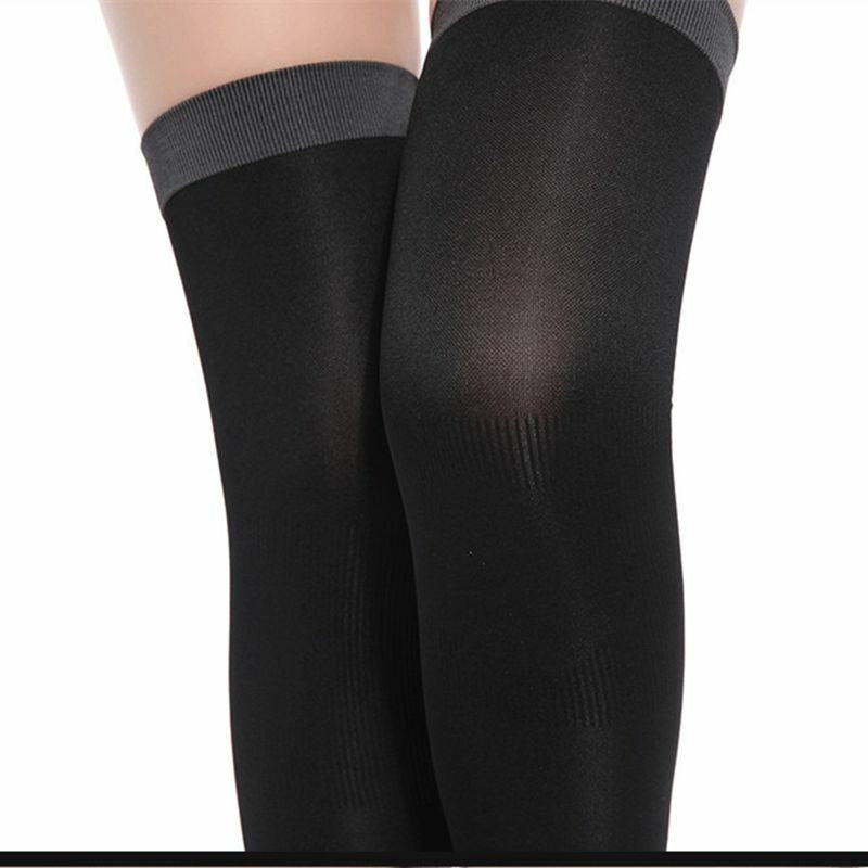 1 Pair Compression Stockings Support Varicose Veins Thigh High Open Toe Unisex