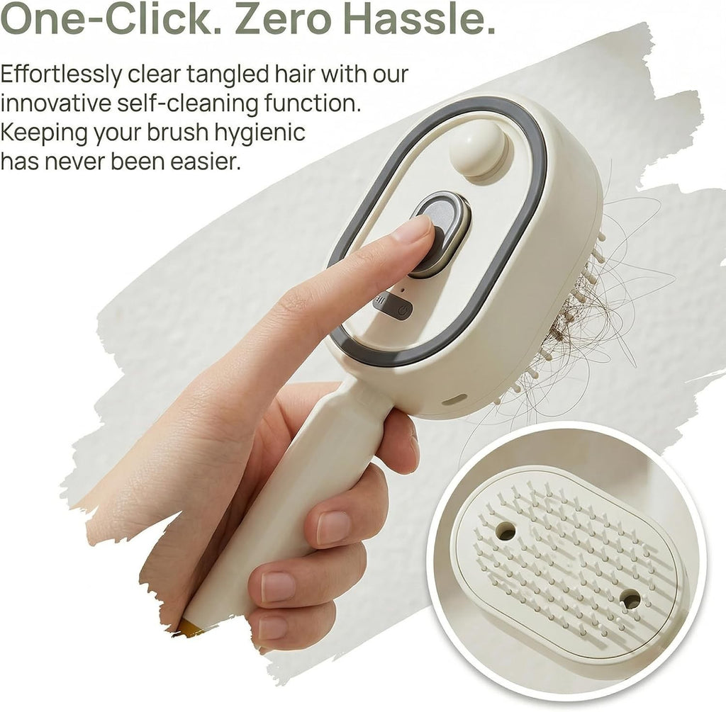 Electric Spray Air Cushion Massage Comb,Self-Cleaning Anti-Tangle Electric Brush