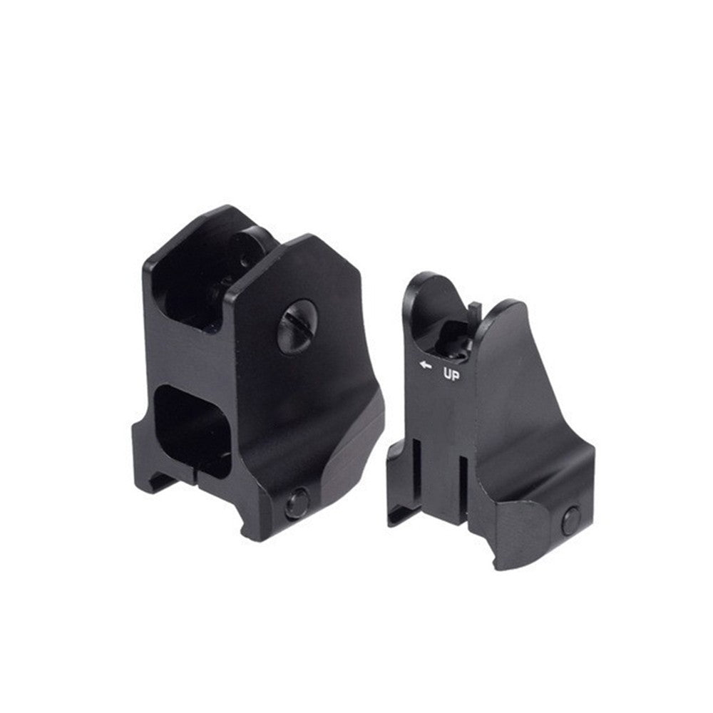 1 Pair D &D Flip-up Low Profile Metal Sight Folding Iron Sights Front / Rear Set