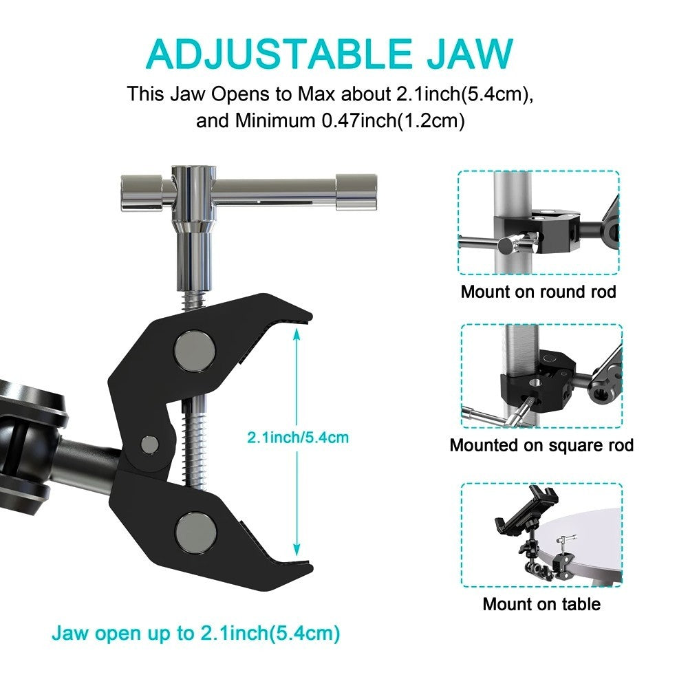 IPad Holder for Exercise Bike Tablet Mount Clamp Bracket Adjustable Phone Holder
