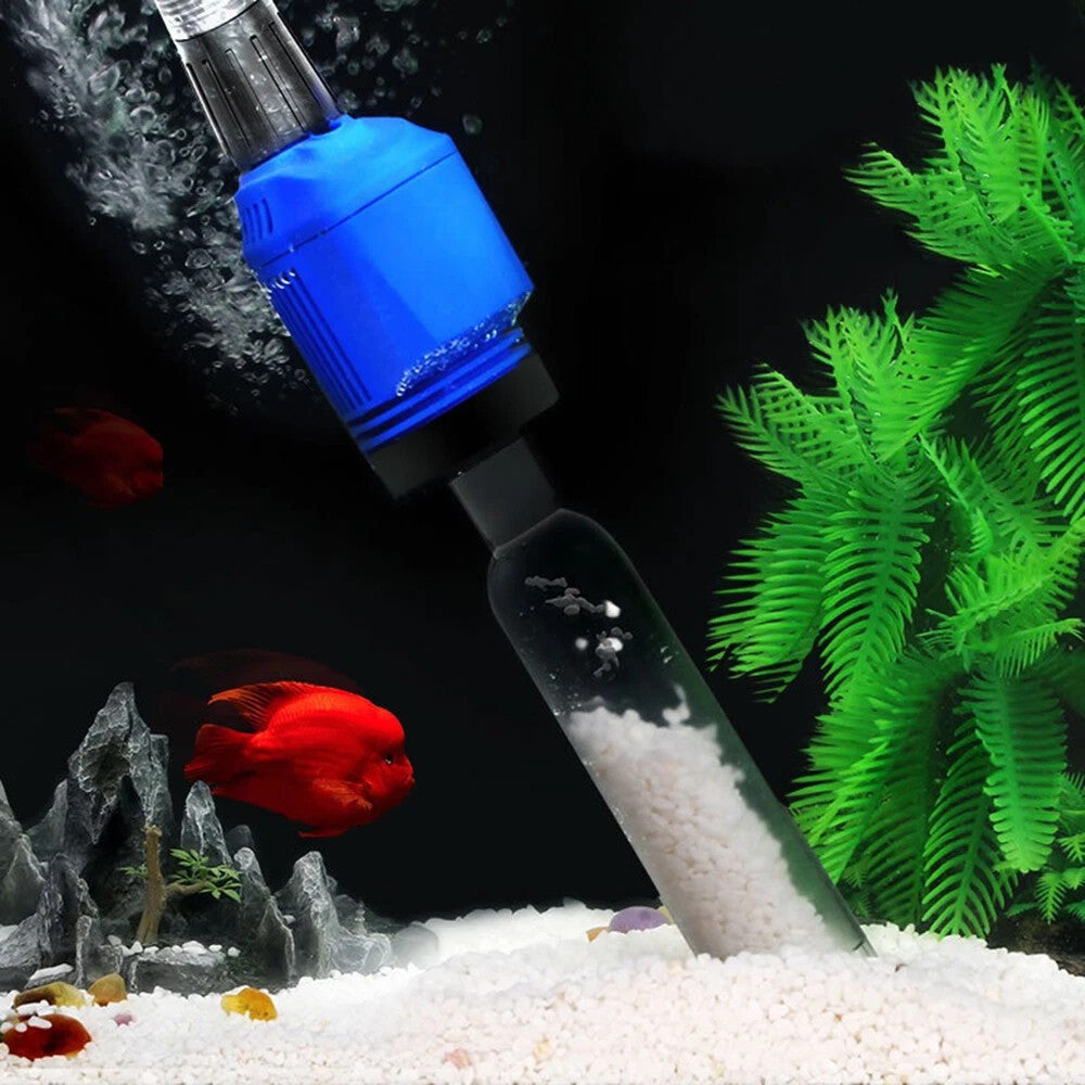 Aquarium Gravel Battery Fish Tank Vacuum Siphon Syphon Cleaner Filter Pump