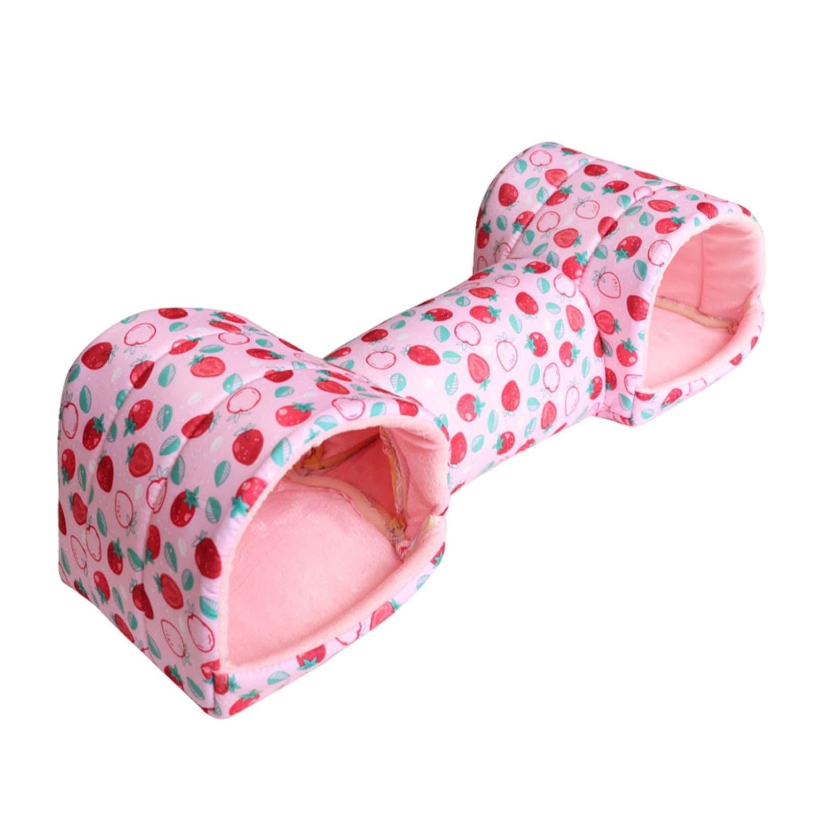 Hamster Hideout Guinea Pig Tunnel and Bed Bedding Habitat Small Animal House
