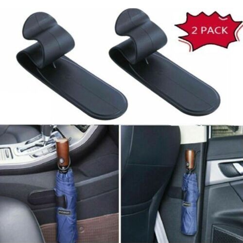 2 x Universal Car Interior Accessories Umbrella Hook Holder Hanger Clip Fastener