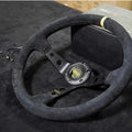 OMP 350mm 14' Suede Leather Black Deep Cone Racing Sport Steering Wheel~~~