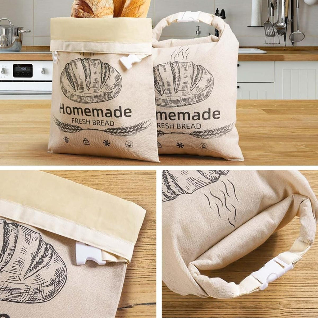 Reusable Beeswax Bread Bag for Homemade Bread – Toaster Safe Food Storage Bag