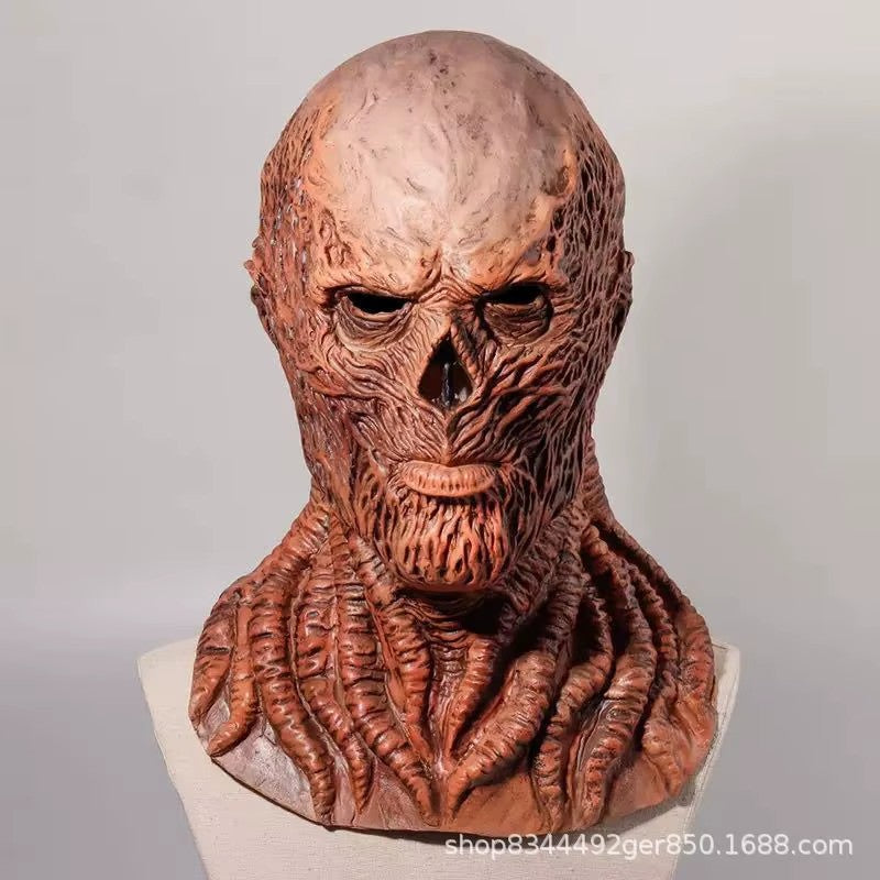 Vecna Mask Adult Horror Latex Full Head Helmet with LED Red Eyes Halloween