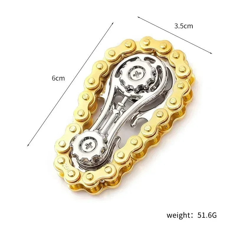 1X Fidget Roller Bike Chain Finger Toy Stress Anxiety Relief Chain Hand Roller