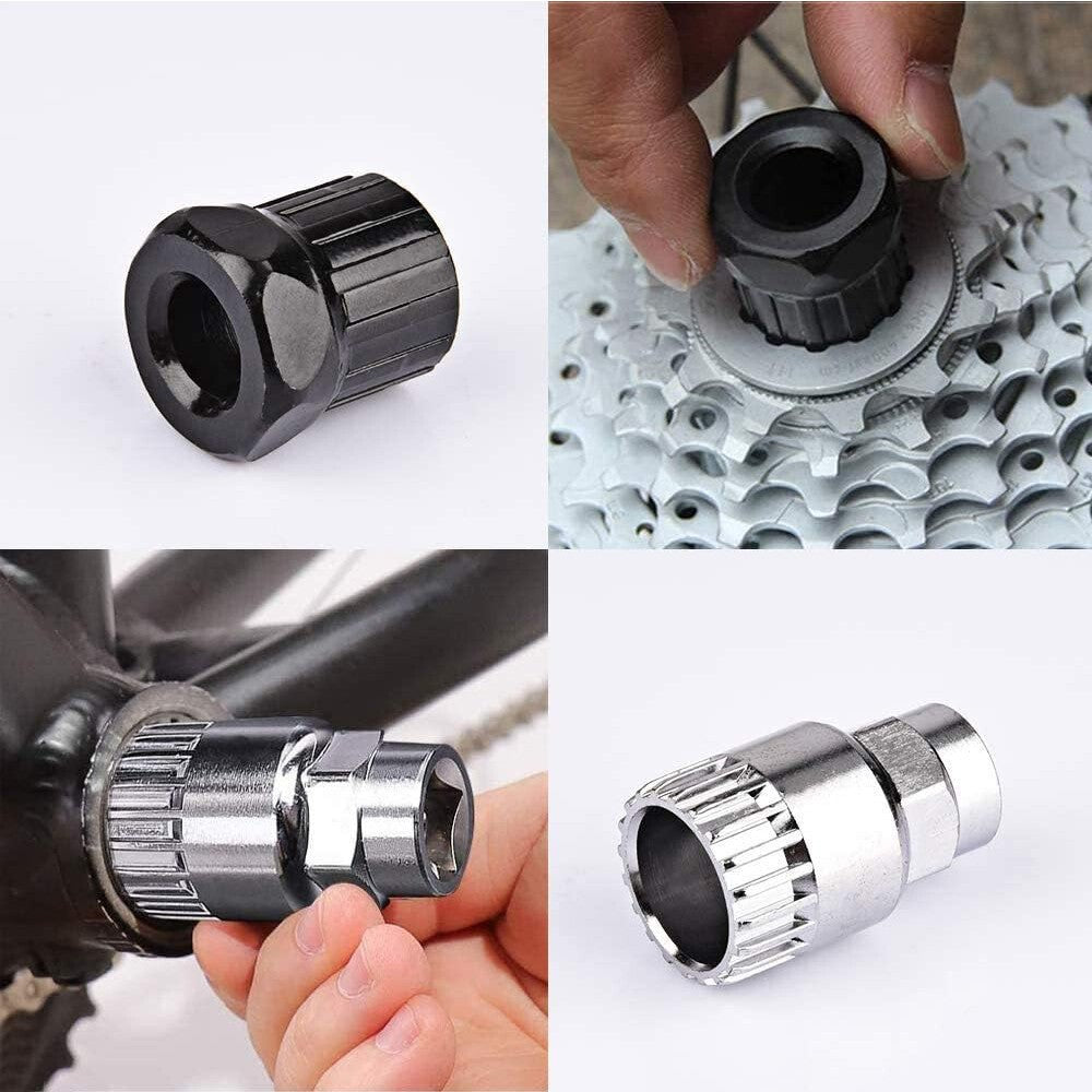 5x Bicycle Repair Kits Bike Cassette Crank Chain Whip Spanner Removal Tool Set