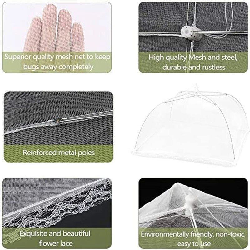 Collapsible Food Covers Nets Mesh Insect Fly Protector Kitchen Outdoor BBQ
