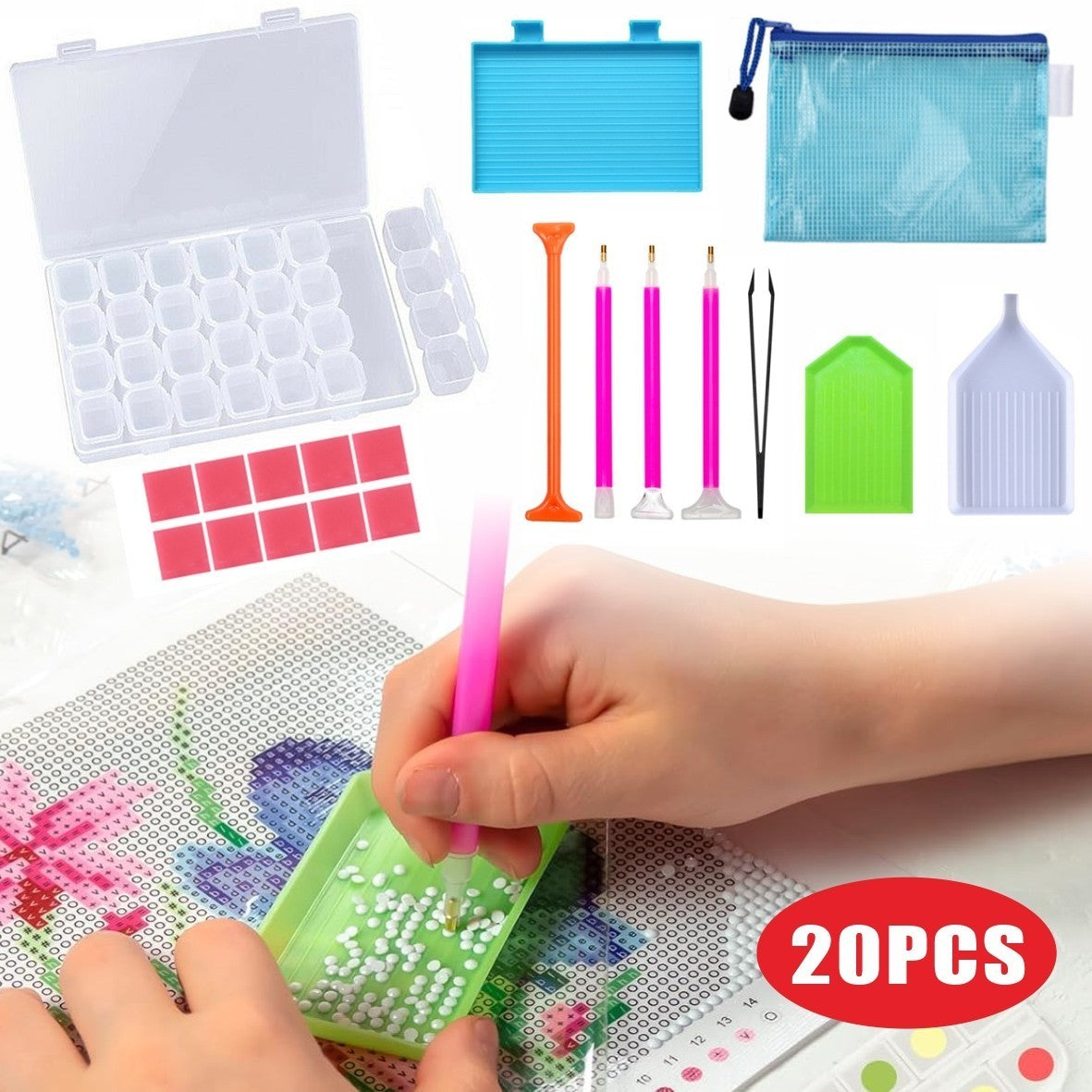 20 Pcs 5D Diamond Art Painting Accessories Tools, Diamond Painting Pen DIY Craft