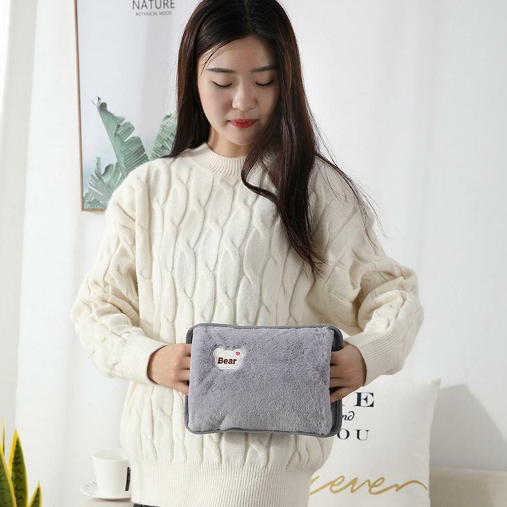Rechargeable Electric Hot Water Bottle Bed Hand Warmer Massaging Heat Cozy Pad