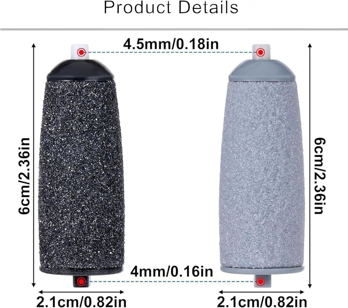2 PCS Foot File Replacement Rollers for JML NuYou Pedi