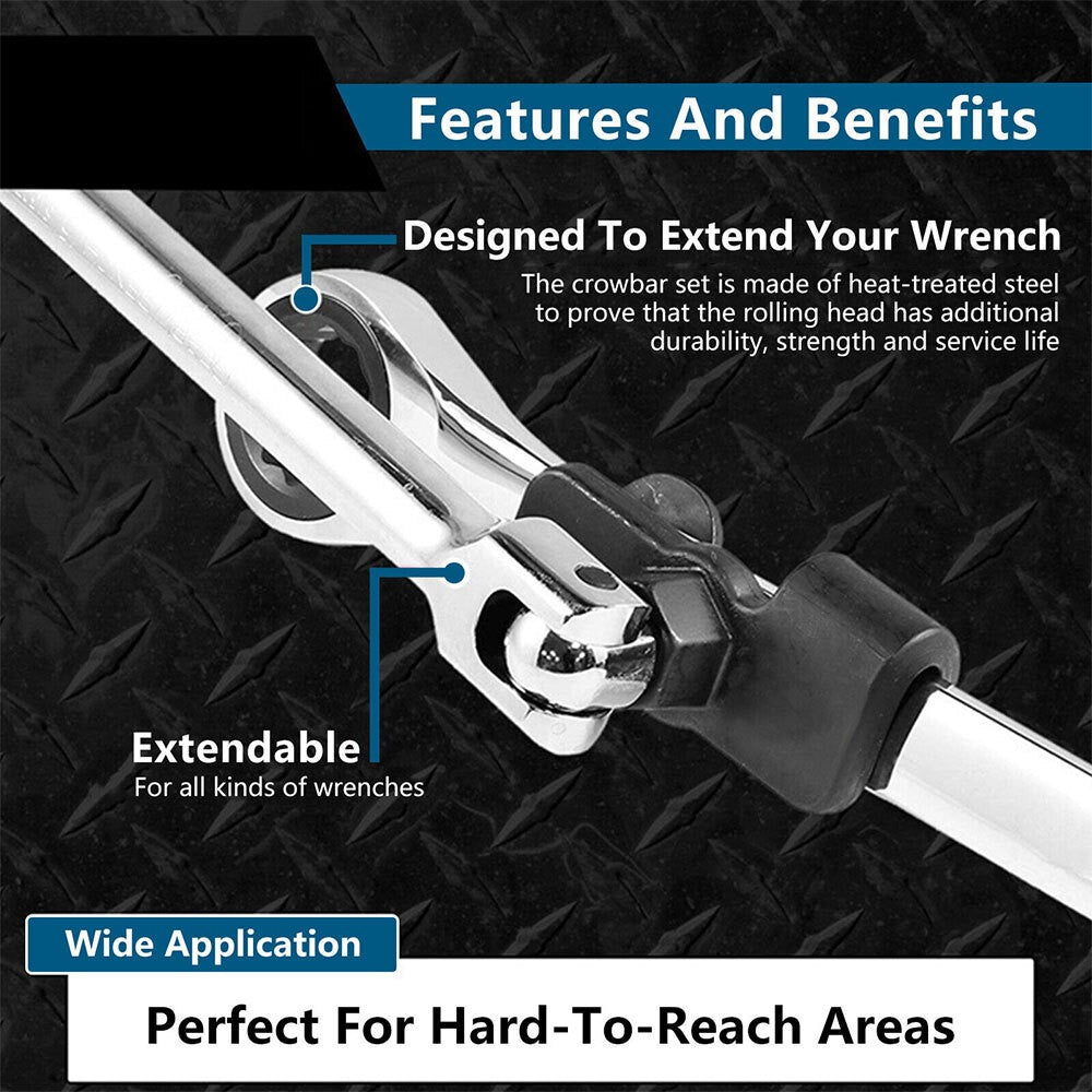 Universal Wrench Extender for 1/2 Inch Drive Breaker Bars Wrench Extension Tool