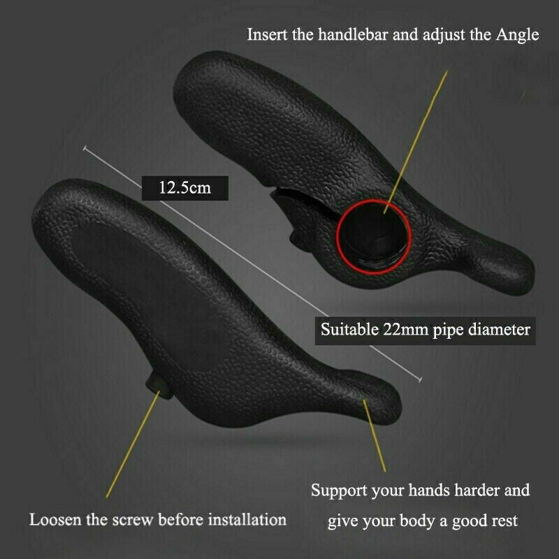 1 Pair Ergonomic Bar End Handlebar Grips Cycling Bicycle Mountain Bike MTB MC
