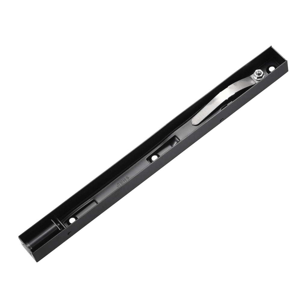 Flush Bolt 10-inch Stainless Steel Door Guard Lever Action Latch Lock 2Pcs Black