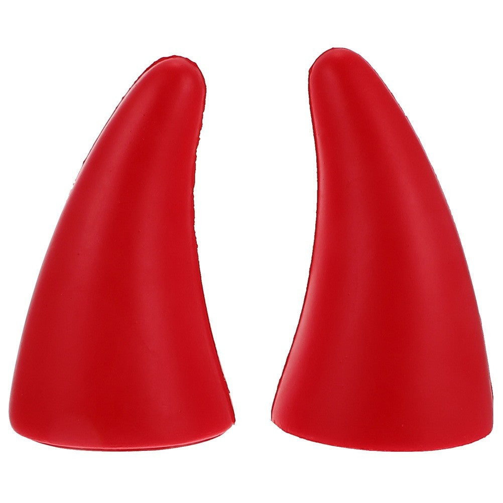 1 Pair Red 3D Devil Horns Stickers Car Roof Decoration Polyurethane Halloween