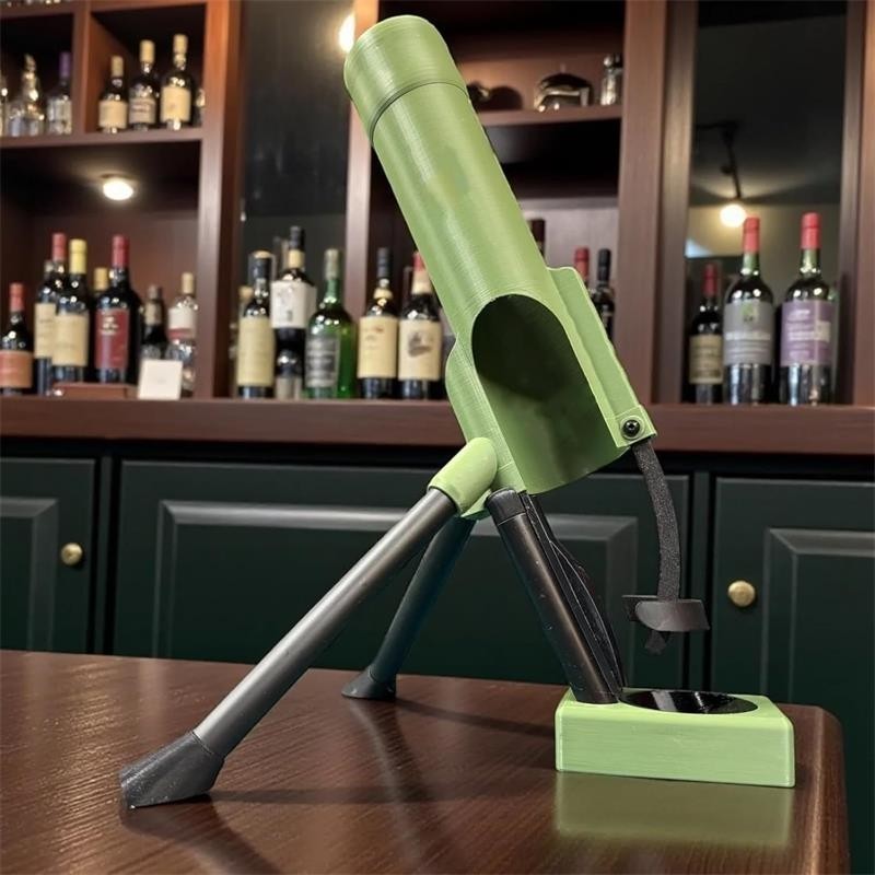 Beer Bottle Mortar Bottle Opener, Automatic Cap Launcher with Push-Down Action