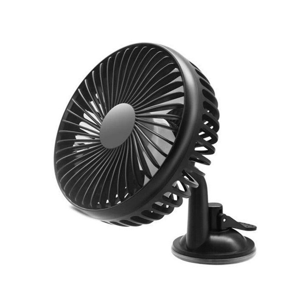 3 Speed USB Cooling Fan with Suction Cup For Car Van Caravan Universal 12V/24V