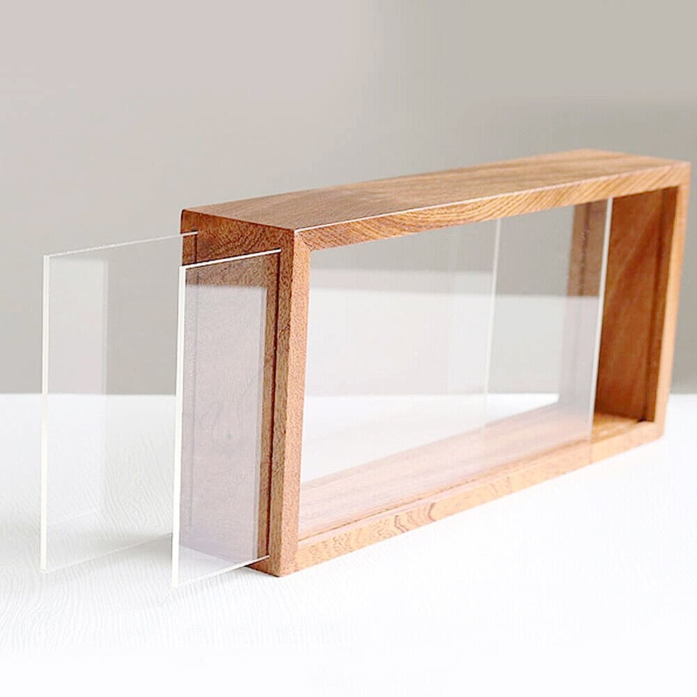 Memory Box Display Case 3D Shadow Frames Wooden Double-Sided Deep Box DIY Crafts