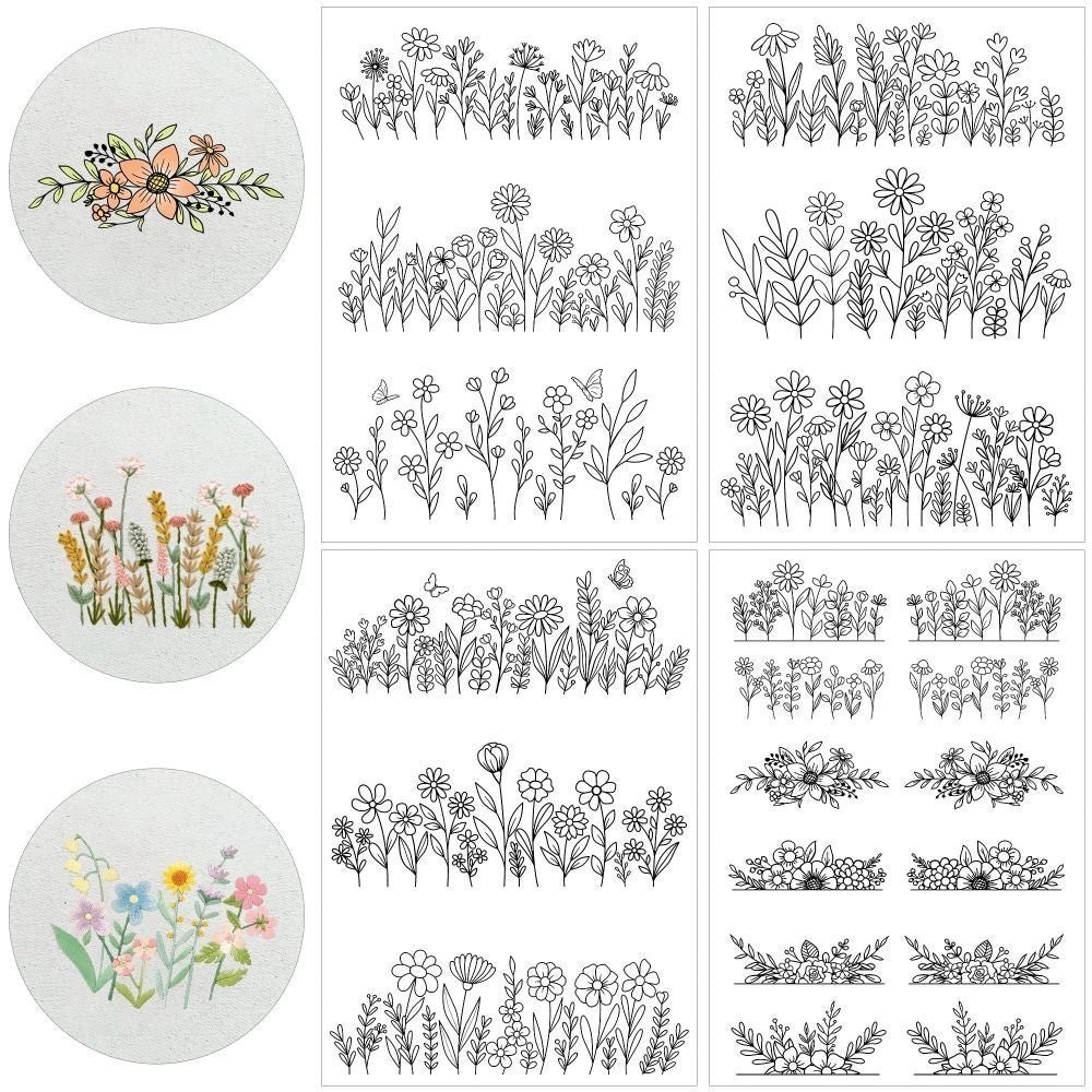 Stick and Stitch Embroidery Stabilizer, 4 Sheets Water Soluble Dissolvable Paper