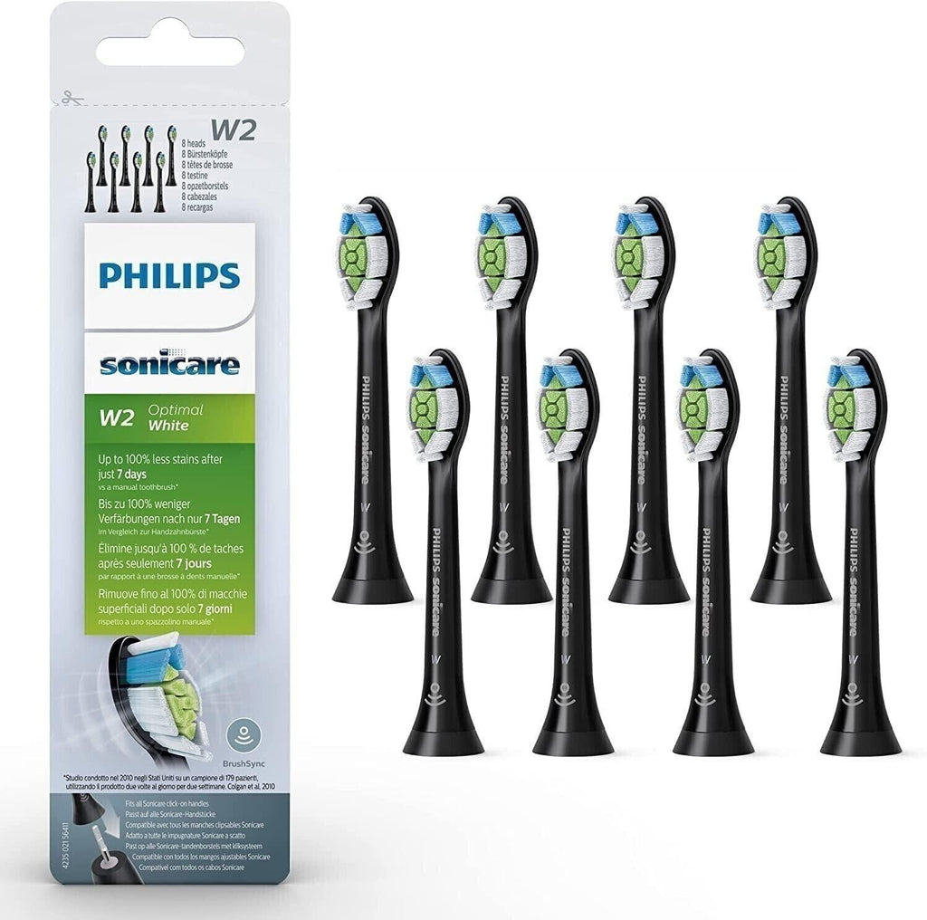 8 x Philips Sonicare Original W2 Optimal Toothbrush Heads White UK