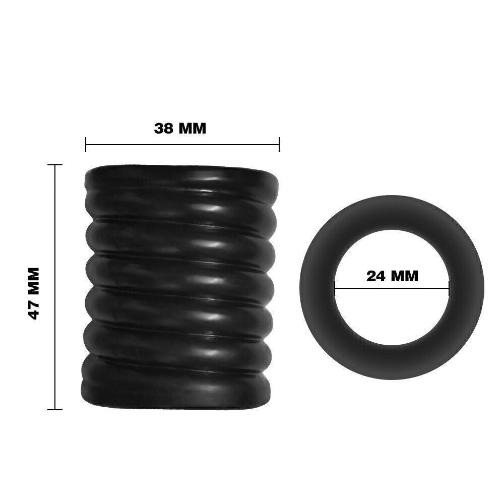 Ball-Scrotum-Stretcher-Dual Ring-Penis Stretcher Enhancer Delay Ejaculation MALE
