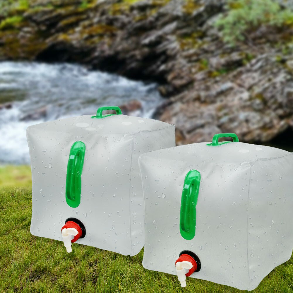 20L Water Carrier Container Foldable Collapsible with Tap Camping Bottle Bag UK