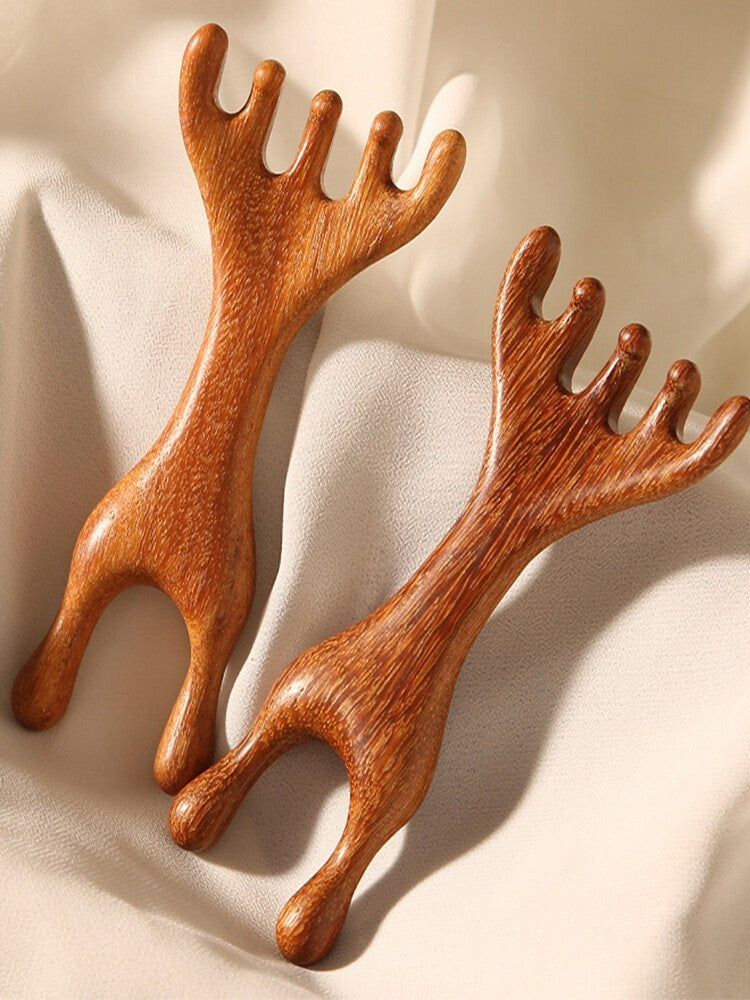 Sandalwood Acupressure Face Body Massage Comb - Scalp Relaxation Therapy Tool