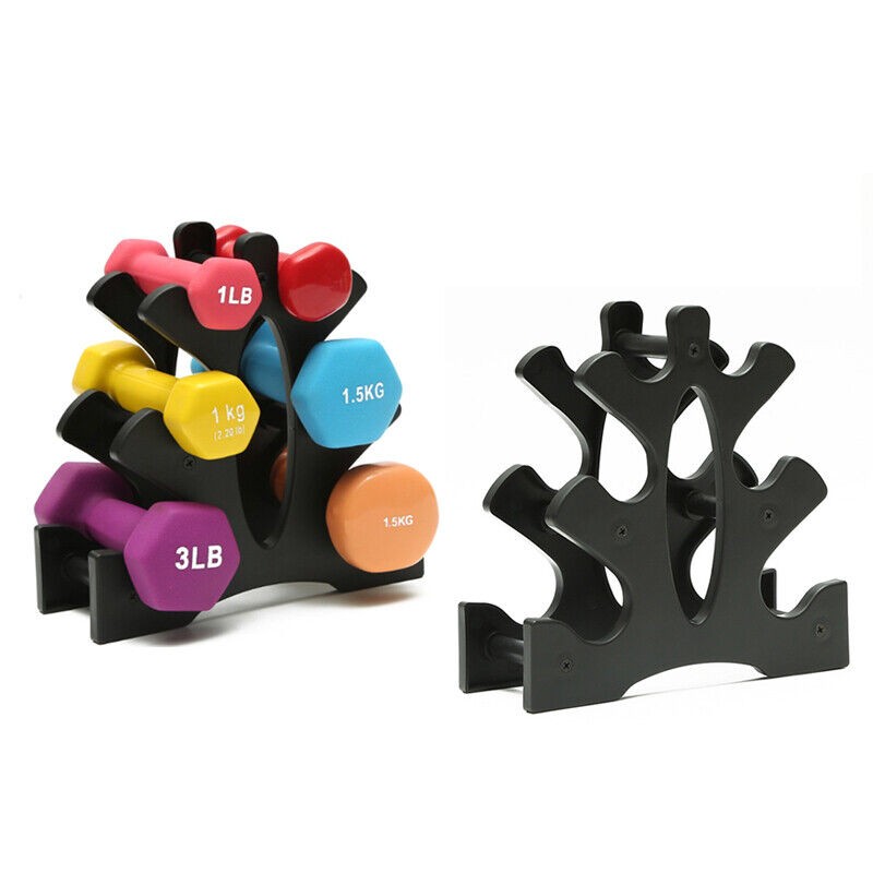 3 Tier Rack Stand Free Weights Dumbbell Set Gym Storage Rack Hand Weight Tower