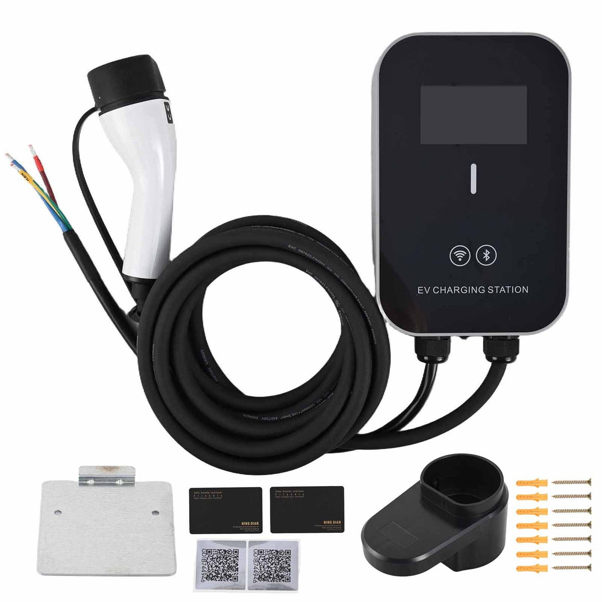 Car Charge Type 2 Electric Car Charging Station 32A 7KW EV Charger With 5M Cable