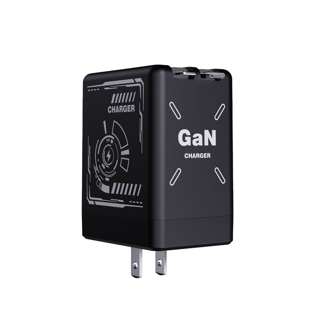 W&O 120W 2 in 1 GaN Wall Charger Retractable Type C Fast Charging Cable