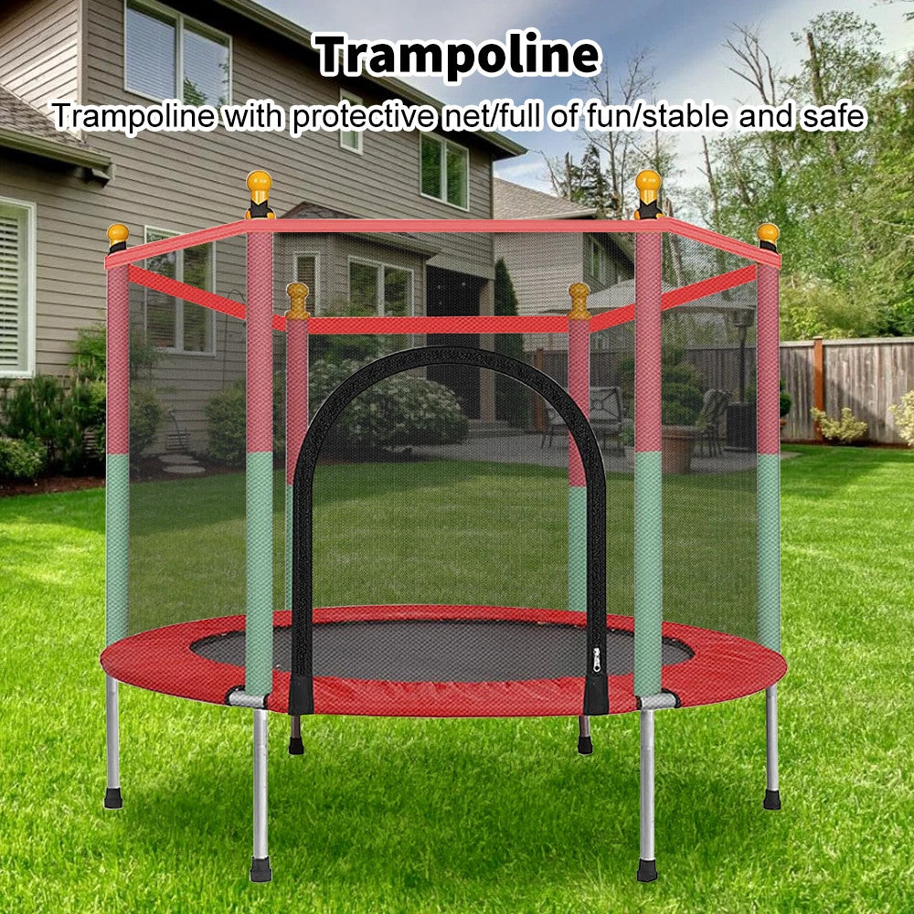 OUTDOOR TRAMPOLINE 5FT WITH SAFETY ENCLOSURE FOR KIDS