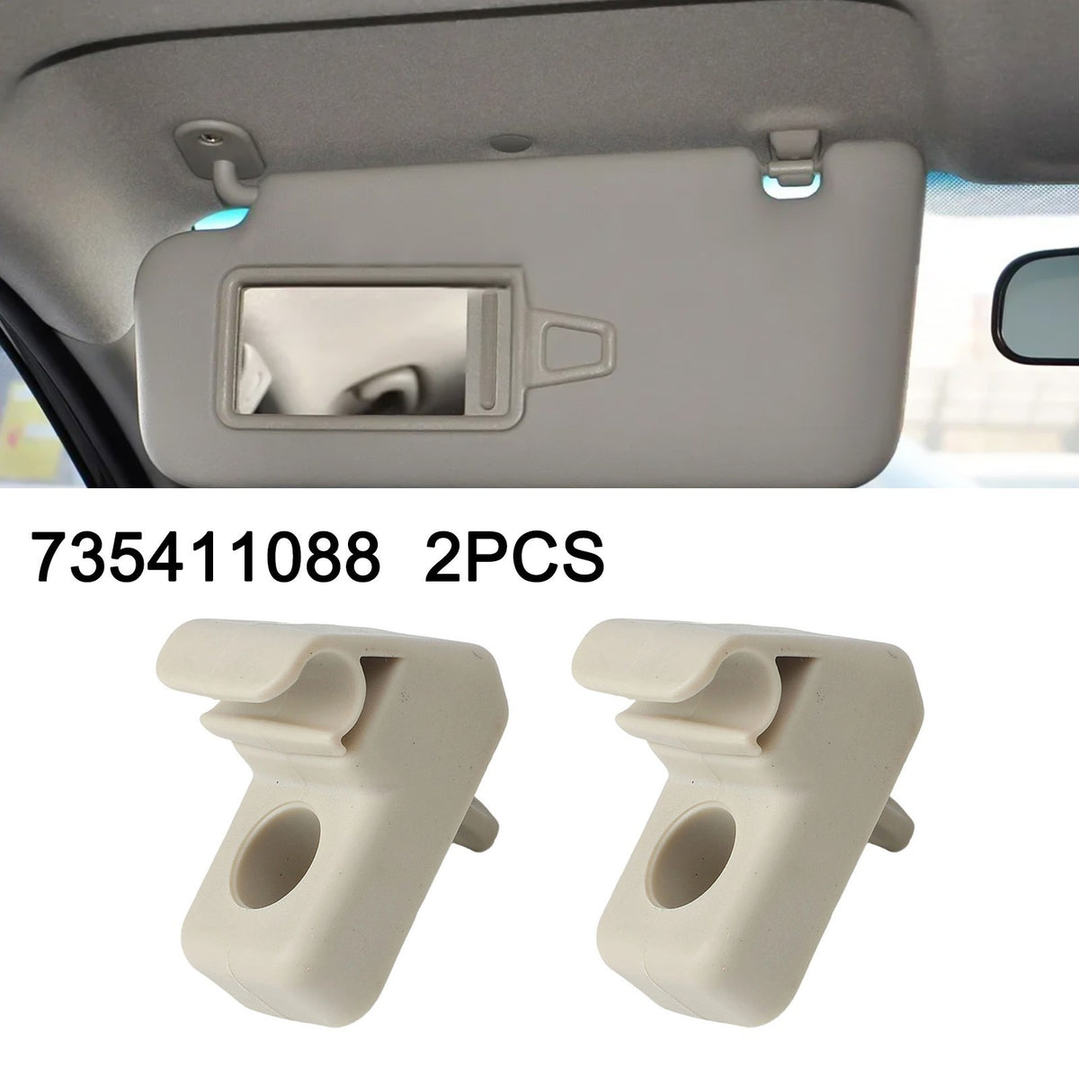 Car Sun Visor Bracket Set 735411088 for Fiat Grande Punto and Other Models