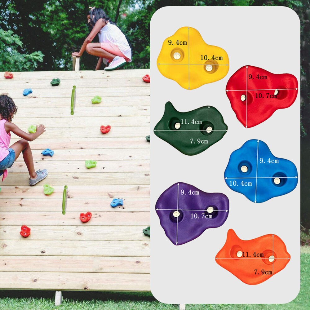10/20x Kids Climbing Holds Stones Rock Wall Climbing Grab Grip With Fixing Bolt