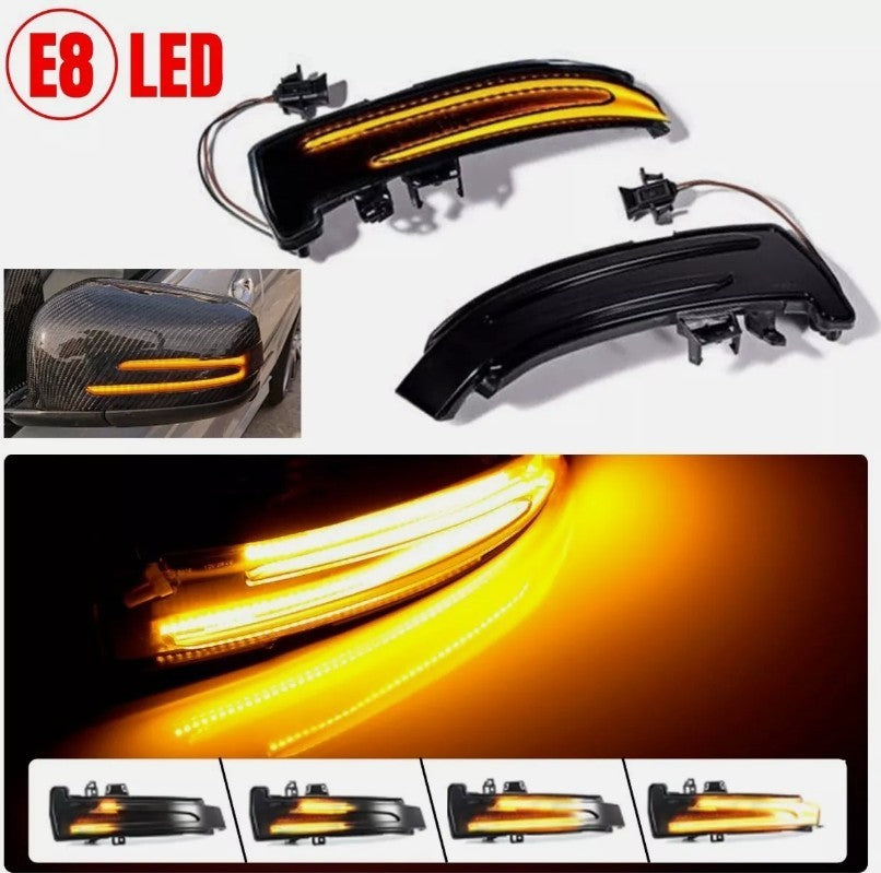 LED Dynamic Wing Mirror Indicator Turn Signal Light FOR Mercedes W204 W212 W218