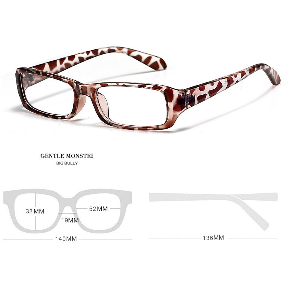 High Power Reading Glasses +6.50 +7.00 +7.50 +8.00 Strength Black Plastic Frame