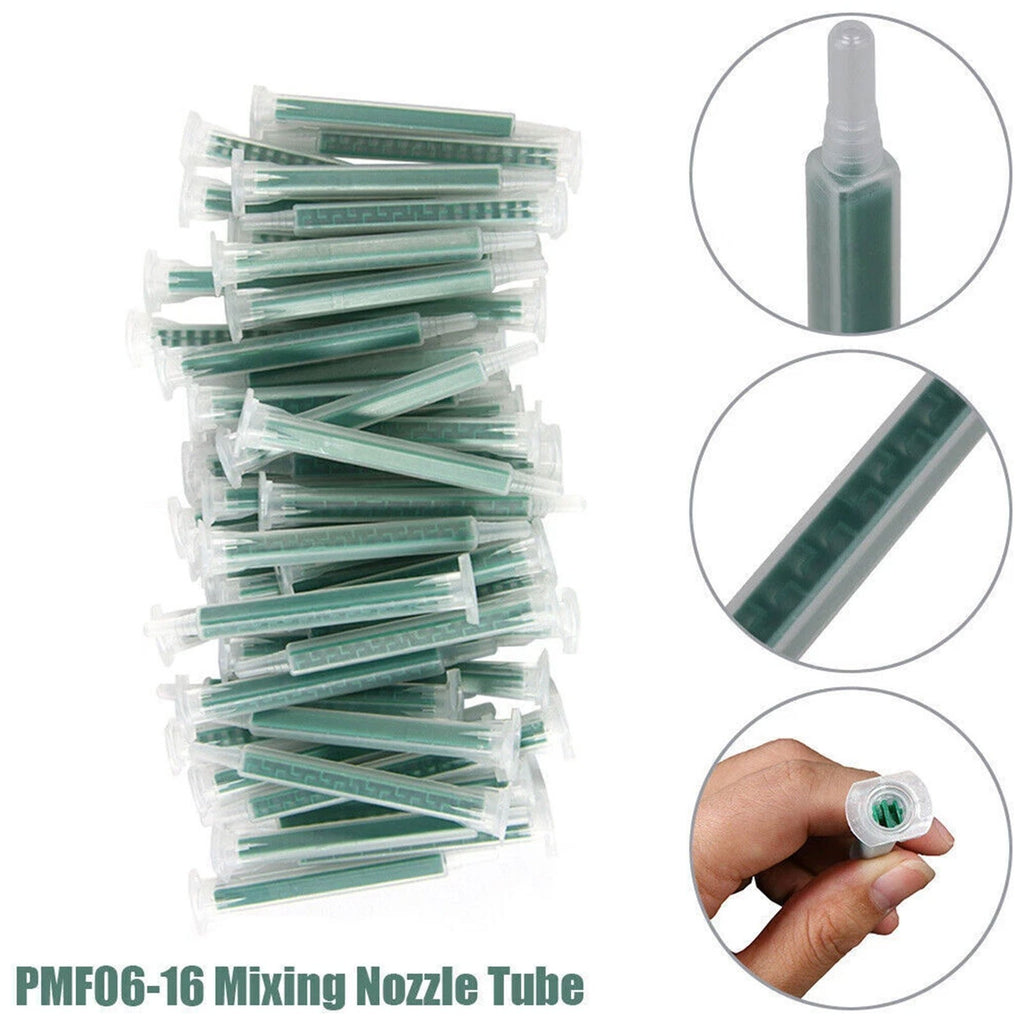 100pcs Static Mixer Epoxy Resin Mixing Tube Nozzles Sets For Ab Glue Gun Approx
