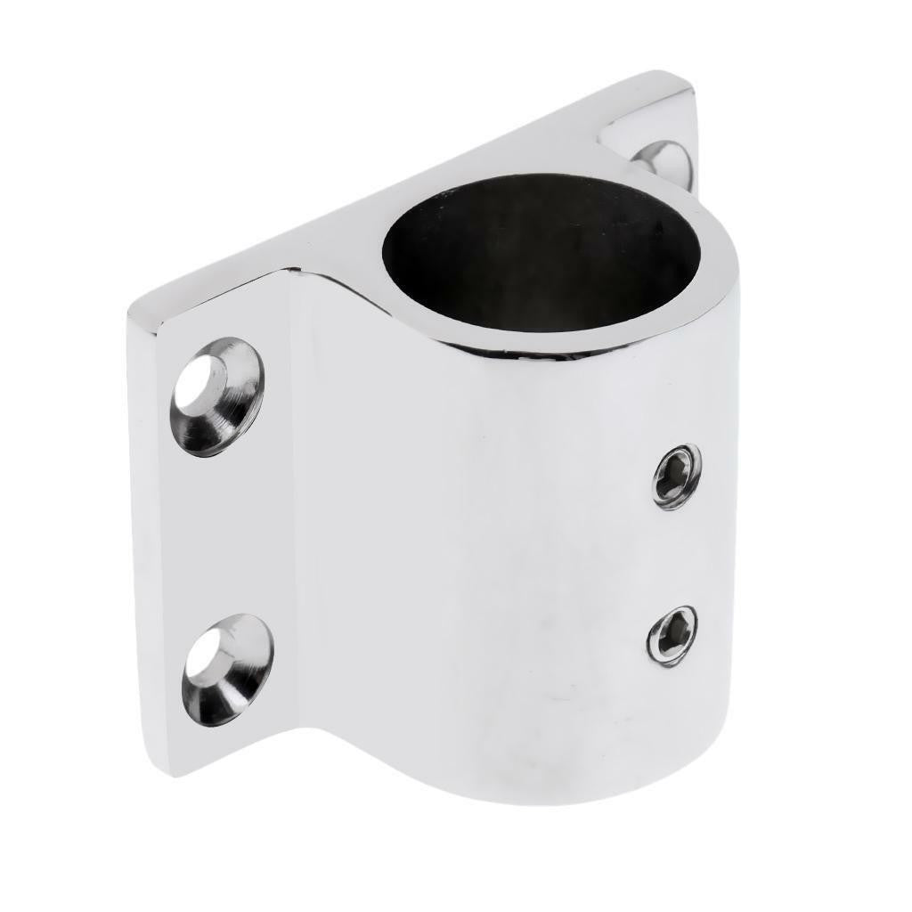316 Stainless Steel 90 Degree Boat Stanchion Hand Rail Fitting 25mm Base.