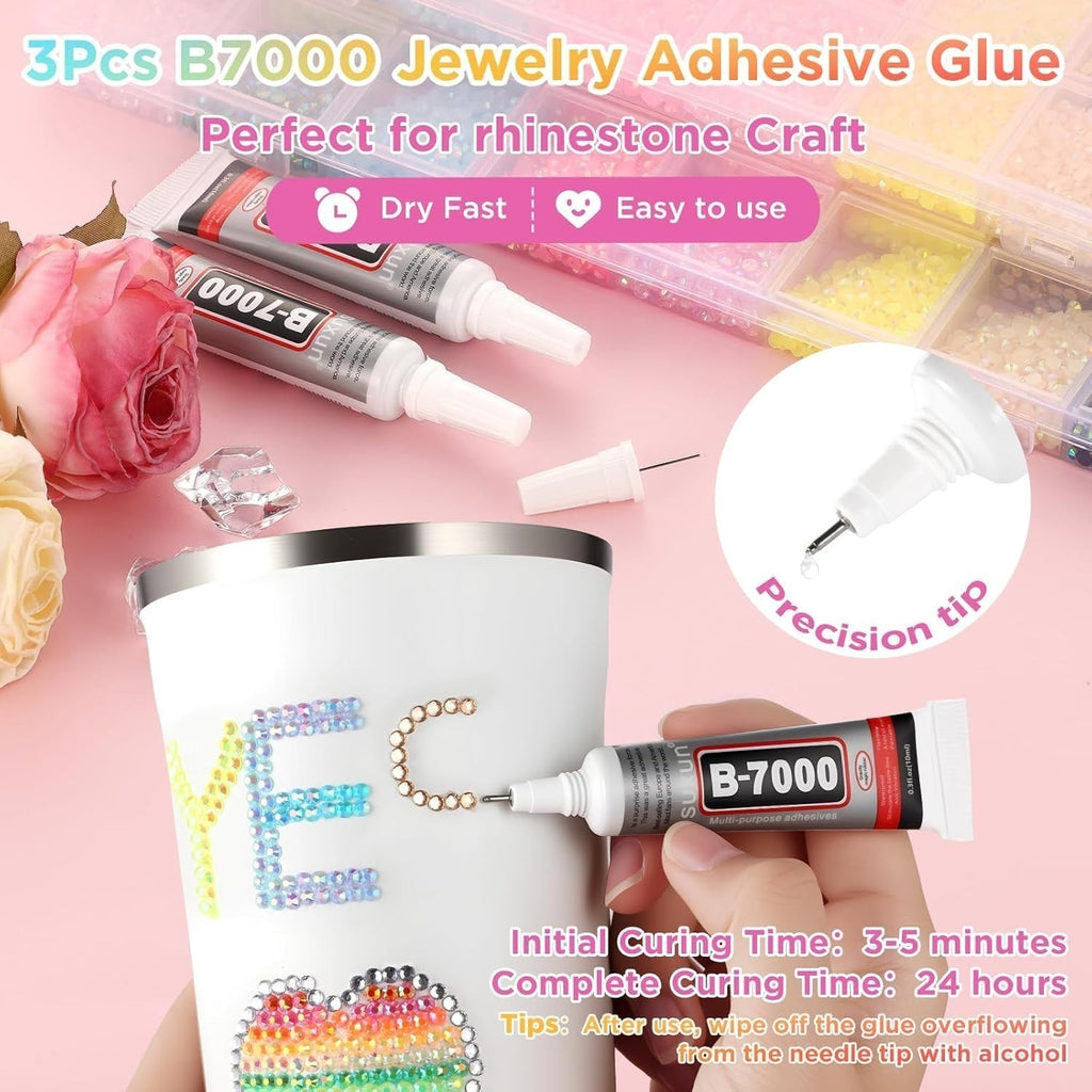 32000Pcs Mixed Color Jelly Rhinestones, Small 3mm Flatback Resin Stones DIY Art