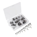 75Pc High Quality Stainless Steel Sea Fishing Rod Guide Eye Rings Set Tackle Box