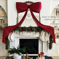 Large Red Velvet Christmas Bow, Christmas Decorations, Giant Bows for Xmas Tree