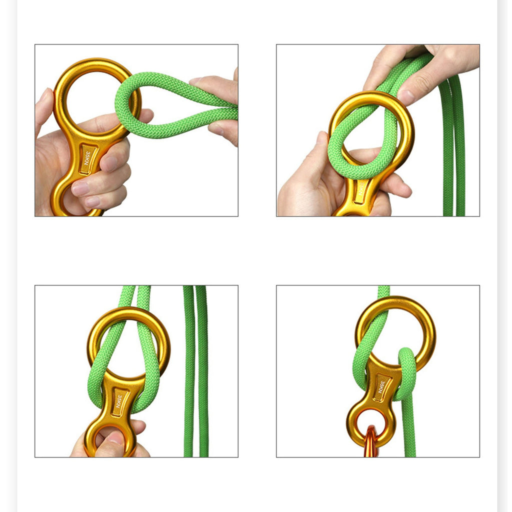 Figure 8 Descender 35KN Heavy Duty Colored Climbing Gear Downhill Equipment For