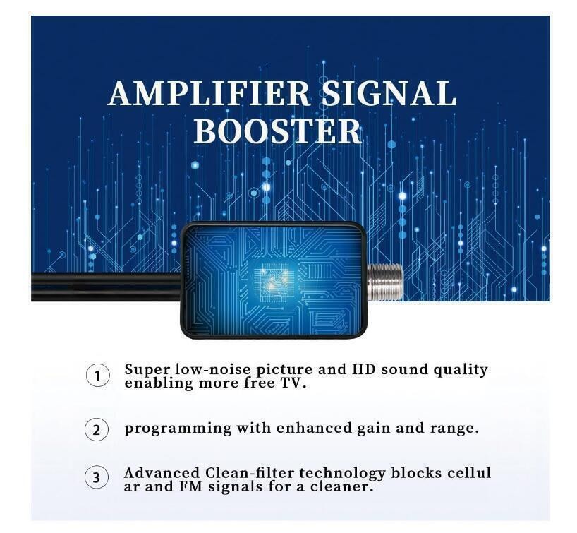 Indoor Wavemax TV Aerial Signal Amplifier Booster For All Smart Television Set
